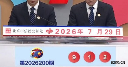 第2026200期福彩3D开奖现场截图图片