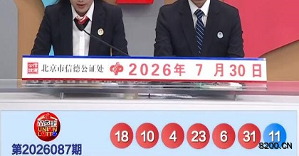 第2026087期双色球开奖现场截图图片
