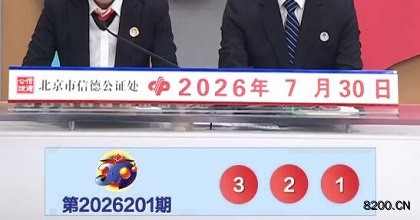 第2026201期福彩3D开奖现场截图图片