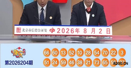 第2026204期快乐8开奖现场截图图片