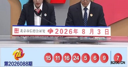 第2026088期七乐彩开奖现场截图图片