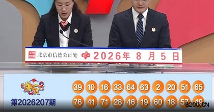 第2026207期快乐8开奖现场截图图片