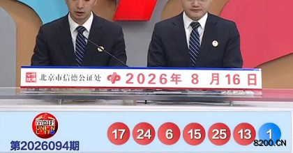 第2026094期双色球开奖现场截图图片