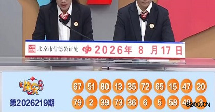 第2026219期快乐8开奖现场截图图片