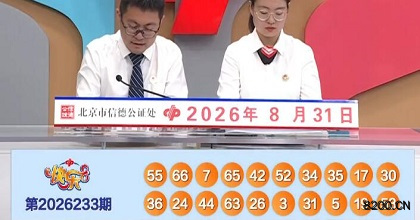 第2026233期快乐8开奖现场截图图片