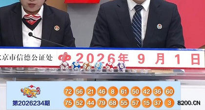 第2026234期快乐8开奖现场截图图片