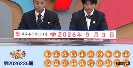 第2026236期快乐8开奖现场截图图片