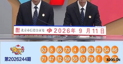 第2026244期快乐8开奖现场截图图片