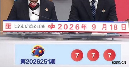 第2026251期福彩3D开奖现场截图图片