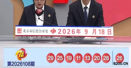 第2026108期七乐彩开奖现场截图图片