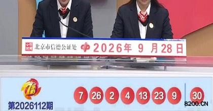第2026112期七乐彩开奖现场截图图片