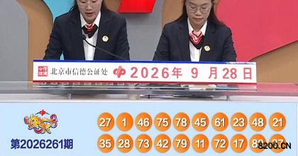 第2026261期快乐8开奖现场截图图片
