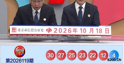 第2026119期双色球开奖现场截图图片