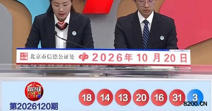第2026120期双色球开奖现场截图图片